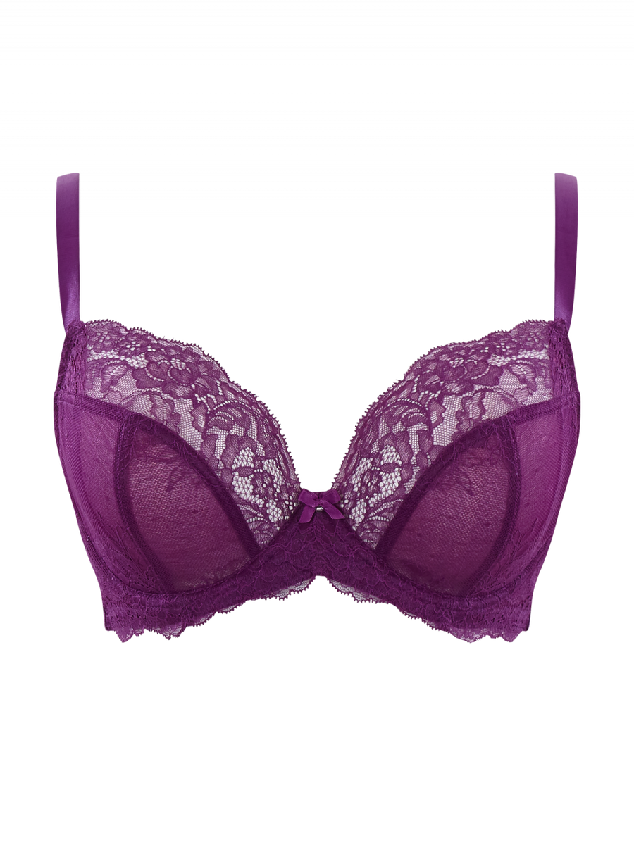 KOMPLET bielizny Panache ANA Damson 9396x Plunge (30FF, 36FF, 36G, 36GG)+ 9395x Brief