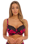 KOMPLET - Zestaw bielizny Fantasie LUCIA FL101501NOR 32E + FL101580NOR XL Uw Side Support Bra Noir + szorty