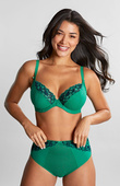 Biustonosz Panache ENVY 7286C Plunge Bra Emerald Leopard