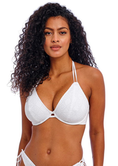 Biustonosz kąpielowy Freya Swim NOMAD NIGHTS AS205404WHE Uw Halter Bikini Top White