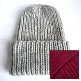 Ręcznie robiona czapka damska JANKA 100% Wełna owcza 15 Ciemnoniebieski