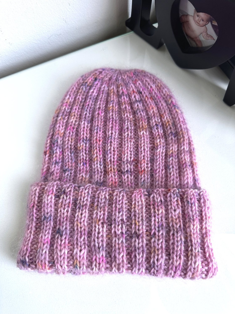 Ręcznie robiona czapka beanie DAISY 100% Ręcznie farbowana Baby Merino plus moher i jedwab Krokusowe Pole - edycja limitowana