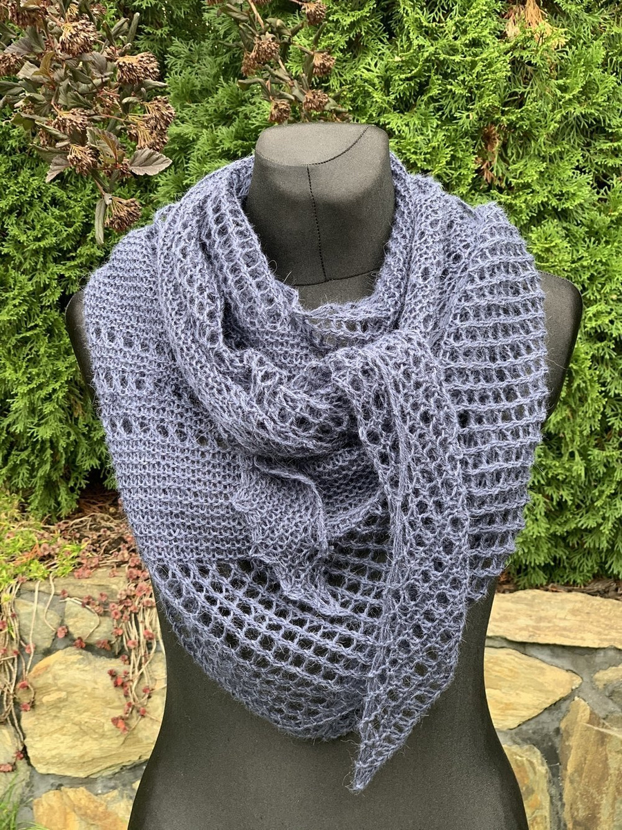 Chusta wykonana ręcznie, 100% Alpaka 100 Ecru