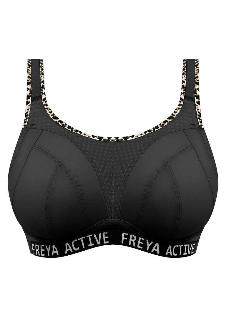 Biustonosz Sportowy Freya Active DYNAMIC AC4014PUK Non Wired Sports Bra Pure Leopard Black