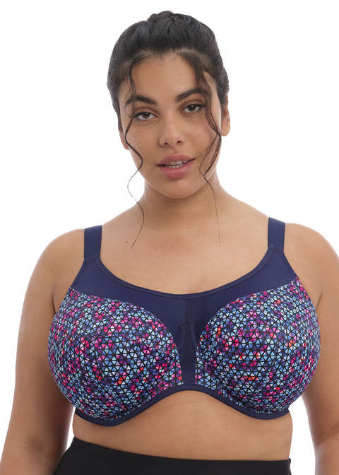 Biustonosz Elomi ENERGISE EL8042NAO Uw Sports Bra Navy Geo