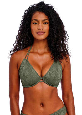 Biustonosz kąpielowy Freya Swim NOMAD NIGHTS AS205404SAE Uw Halter Bikini Top Sage