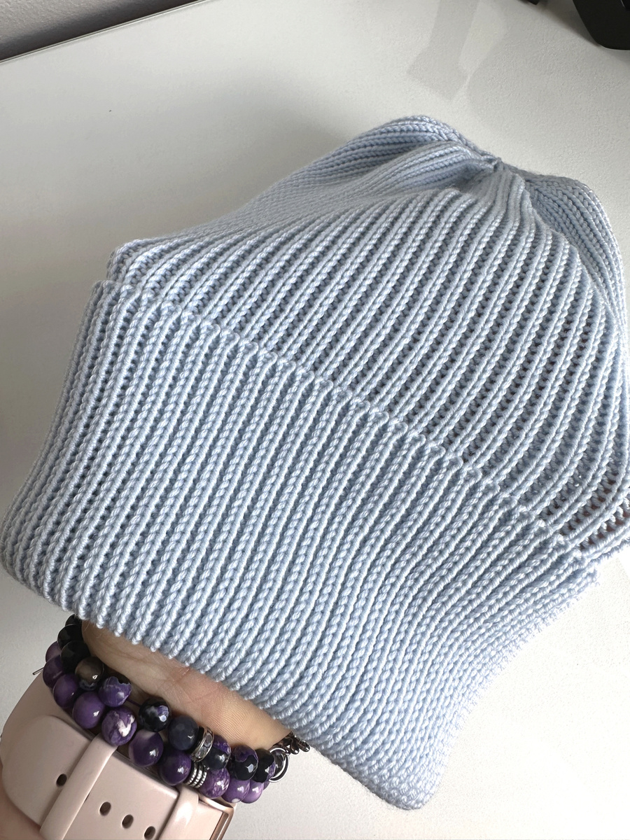 Beanie czapka z wełny merino VARELLA 100% Baby Merino 53 Rosa