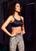 Biustonosz Sportowy Freya Active DYNAMIC AC4014PUK Non Wired Sports Bra Pure Leopard Black