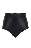 Wysokie figi kąpielowe Panache Swim OBSIDIAN/BLACK SW1845A High Waist Belted Bikini Bottoms Black