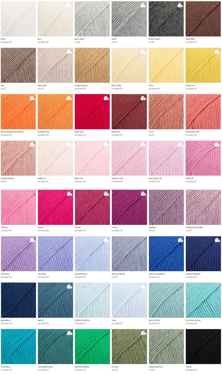 Czapka wywijana NANA 100% Baby Merino 37 Jasna Lawenda