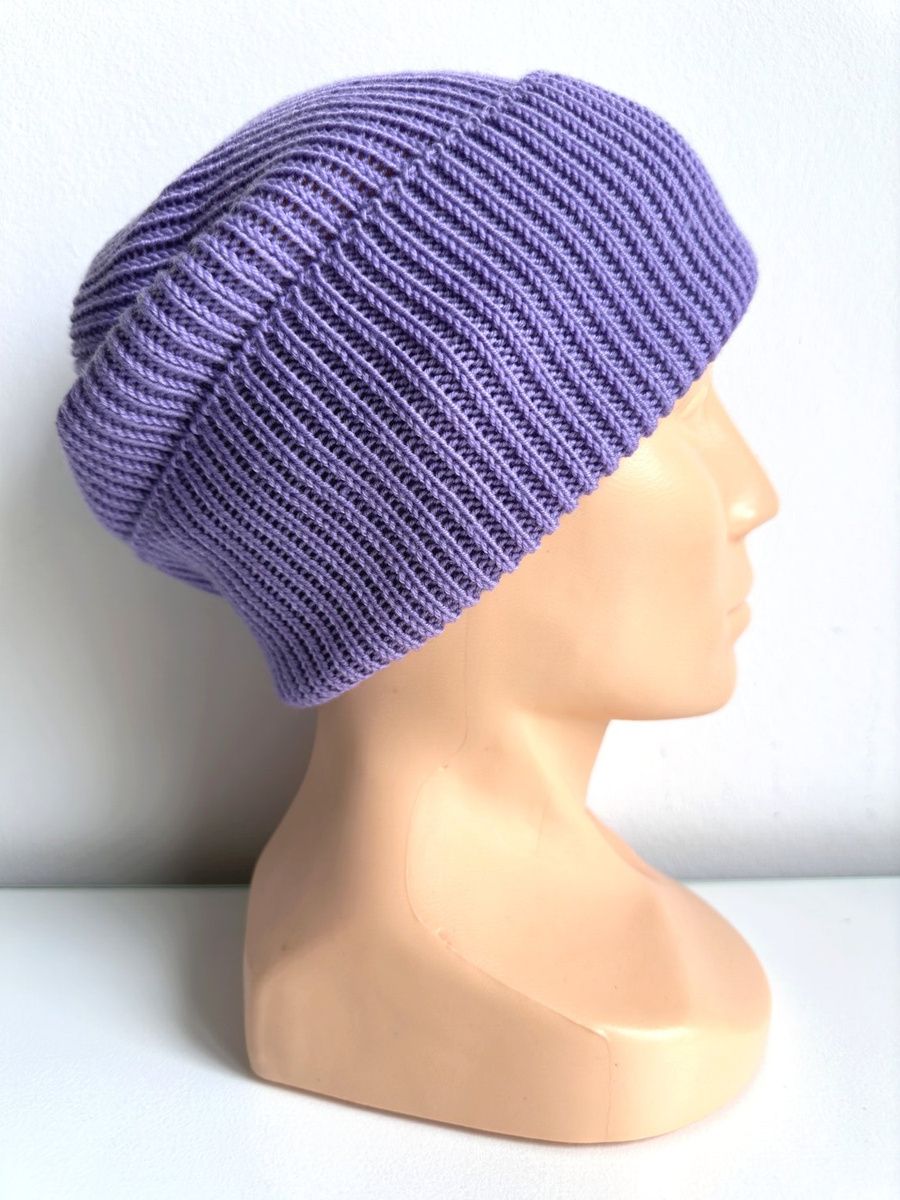 Beanie czapka z wełny merino VARELLA 100% Baby Merino 14 Fioletowy