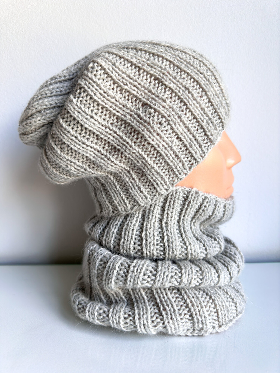 Ręcznie robiony KOMIN LAURIN 100% Alpaka 9020 Perłowo Szary Jasny