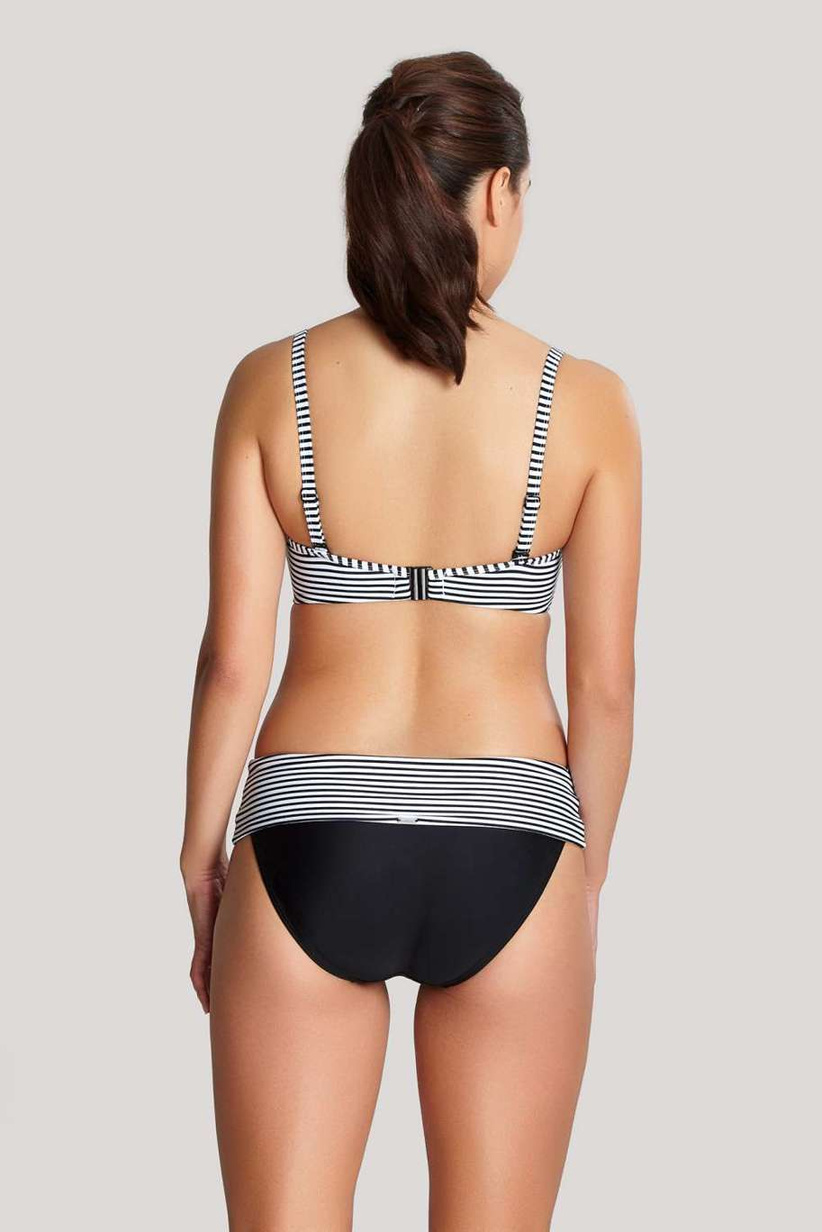 Biustonosz kąpielowy Panache Swim ANYA STRIPE SW0893 Bandeau Bikini Black/White