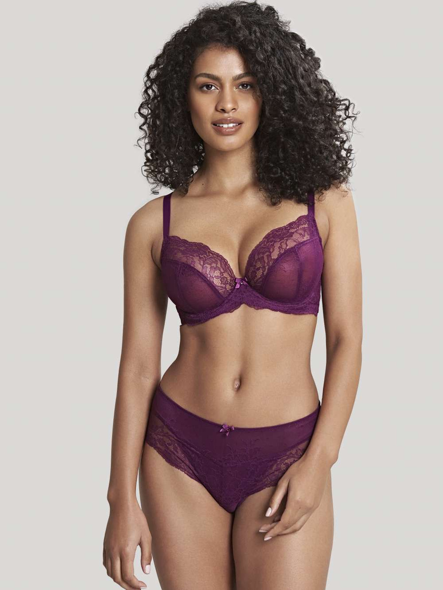 KOMPLET bielizny Panache ANA Damson 9396x Plunge (30FF, 36FF, 36G, 36GG)+ 9395x Brief