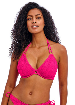 Biustonosz kąpielowy Freya Swim NOMAD NIGHTS AS205404FUA Uw Halter Bikini Top Fuchsia