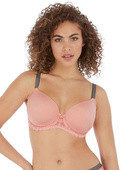 Biustonosz Freya OFFBEAT AA5450ROP Uw Moulded Demi T-shirt Bra Rosehip