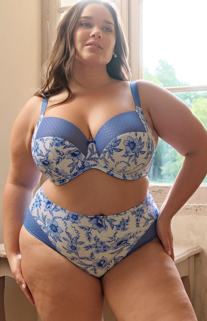 Figi Sculptresse by Panache BLISS 10682 Deep Brief Blue Floral
