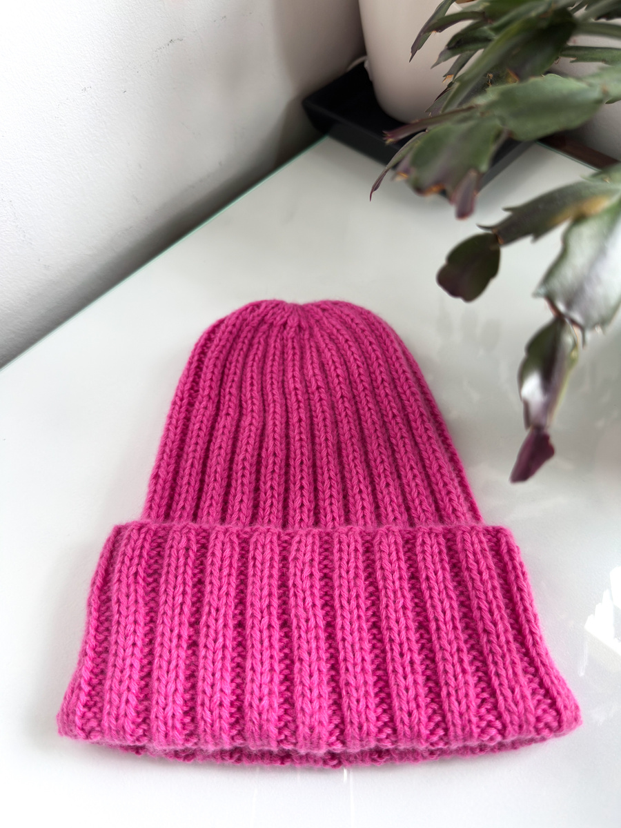 Wywijana czapka kaszmirowa 100% kaszmir 662 Marilyn