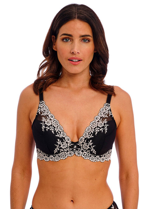 Biustonosz Wacoal EMBRACE LACE WA853291BLK Plunge Underwire Bra Black