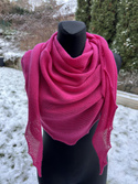 Chusta gładka, symetryczna, 100% Baby merino 08 Fuksja