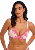 Biustonosz Wacoal EMBRACE LACE WA853291951 Plunge Underwire Bra Ballet Slipper/chateau Rose