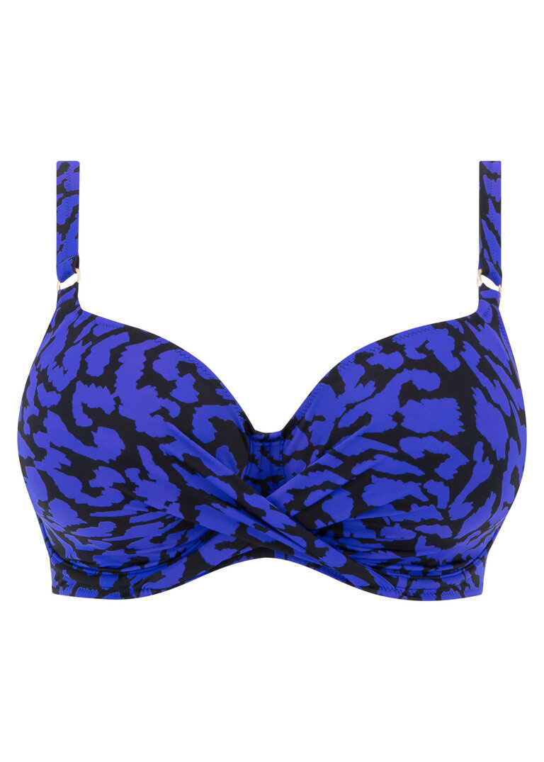 KOMPLET - Strój kąpielowy dwuczęściowy Fantasie Swim HOPE BAY Ultramarine FS504005ULE Uw Full Cup Bikini Top (32F, 34F, 36G + wybrane majtki)