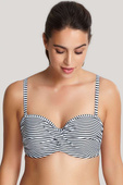 Biustonosz kąpielowy Panache Swim ANYA STRIPE SW0893 Bandeau Bikini Black/White