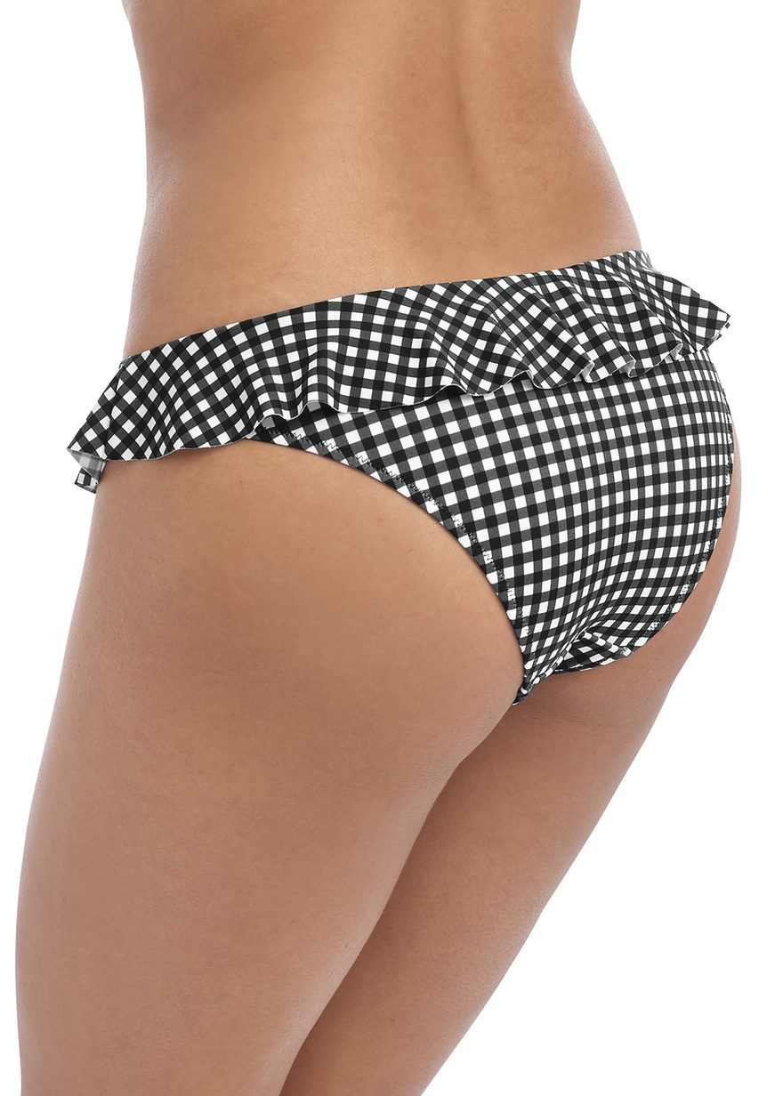 KOMPLET - Strój kąpielowy z koszulką tankini Freya Swim CHECK IN AS201956MOM Uw Plunge Tankini Top Monochrome (30F) + wybrane majtki