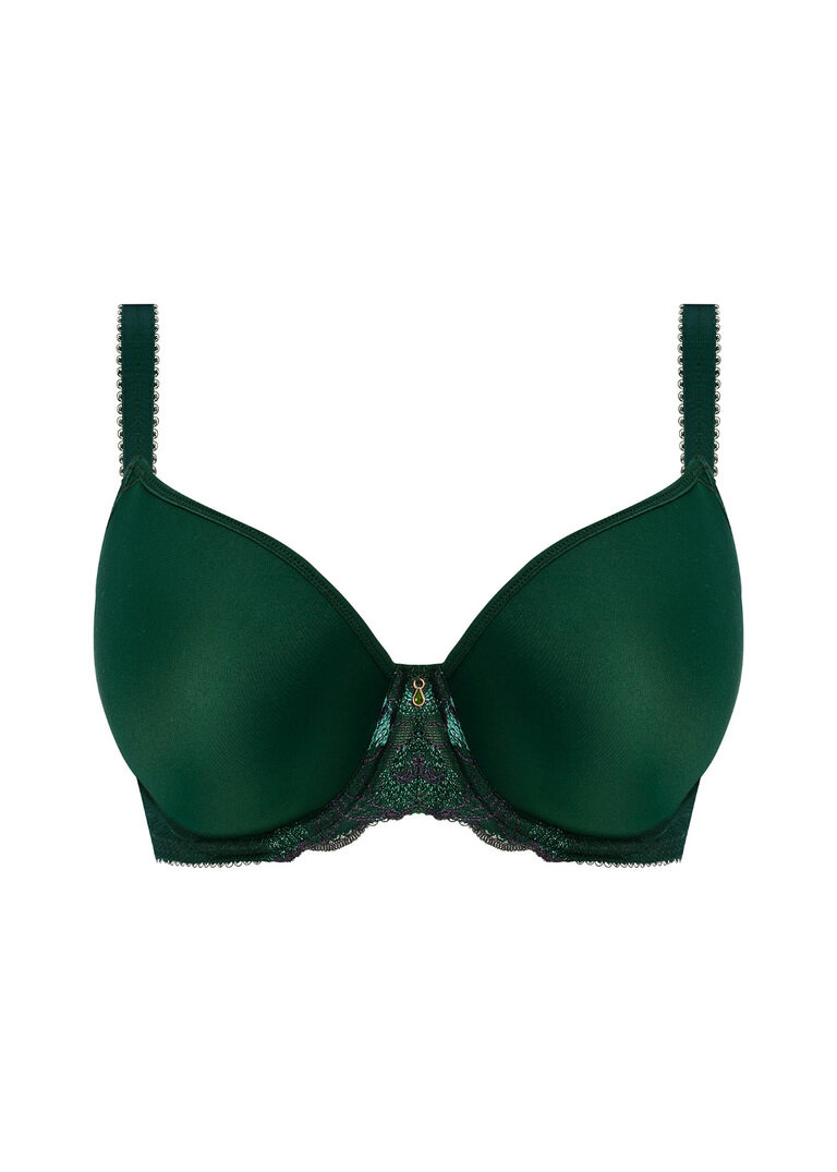 Biustonosz Freya LOVELAND AA401031DPE Uw Moulded Plunge T-shirt Bra Deep Emerald