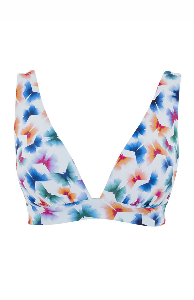 Biustonosz kąpielowy Panache Swim FLUTTER SW1764B Kara Non Wired Plunge Bikini Top Flutter Print