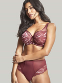 Brazyliany z wysokim stanem Panache SABRINA 10634 High Waist Brazilian Red Rose