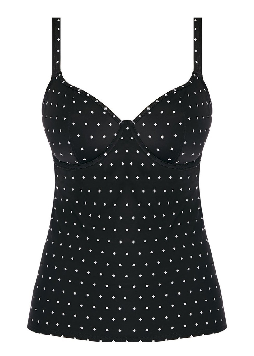 Koszulka kąpielowa Freya JEWEL COVE AS7238BLK Uw Non Padded Plunge Tankini Black