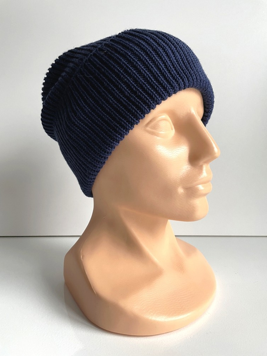 Beanie czapka z wełny merino VARELLA 100% Baby Merino 13 Granatowy