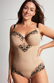 Body Panache Envy 7288 Bodysuit Sand/Black