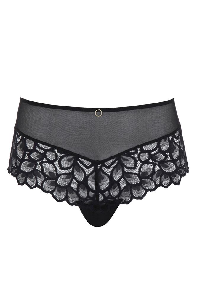 Figi pełne Panache ALLURE 10764 Deep Brief Black/Latte