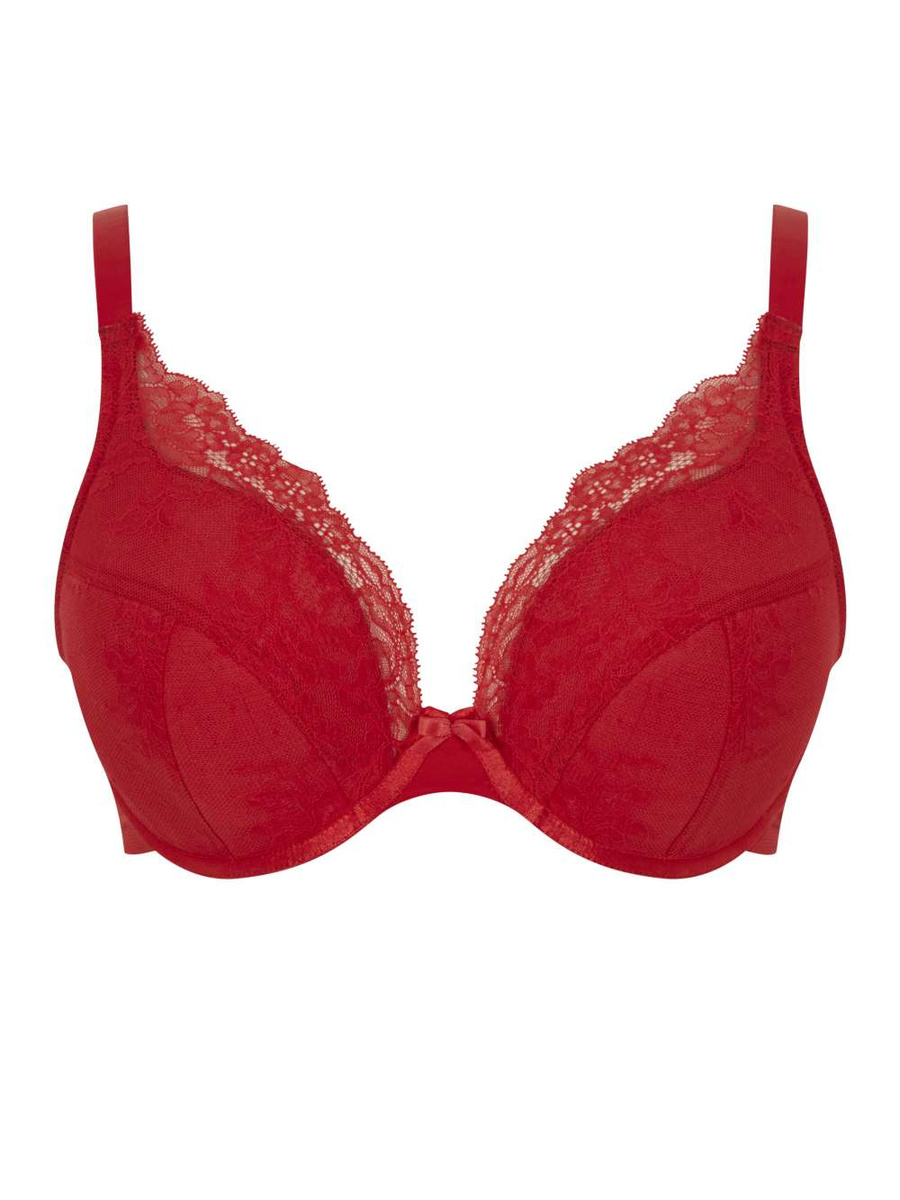 Biustonosz Panache ANA 9391 High Apex Padded Plunge Bra Salsa Red