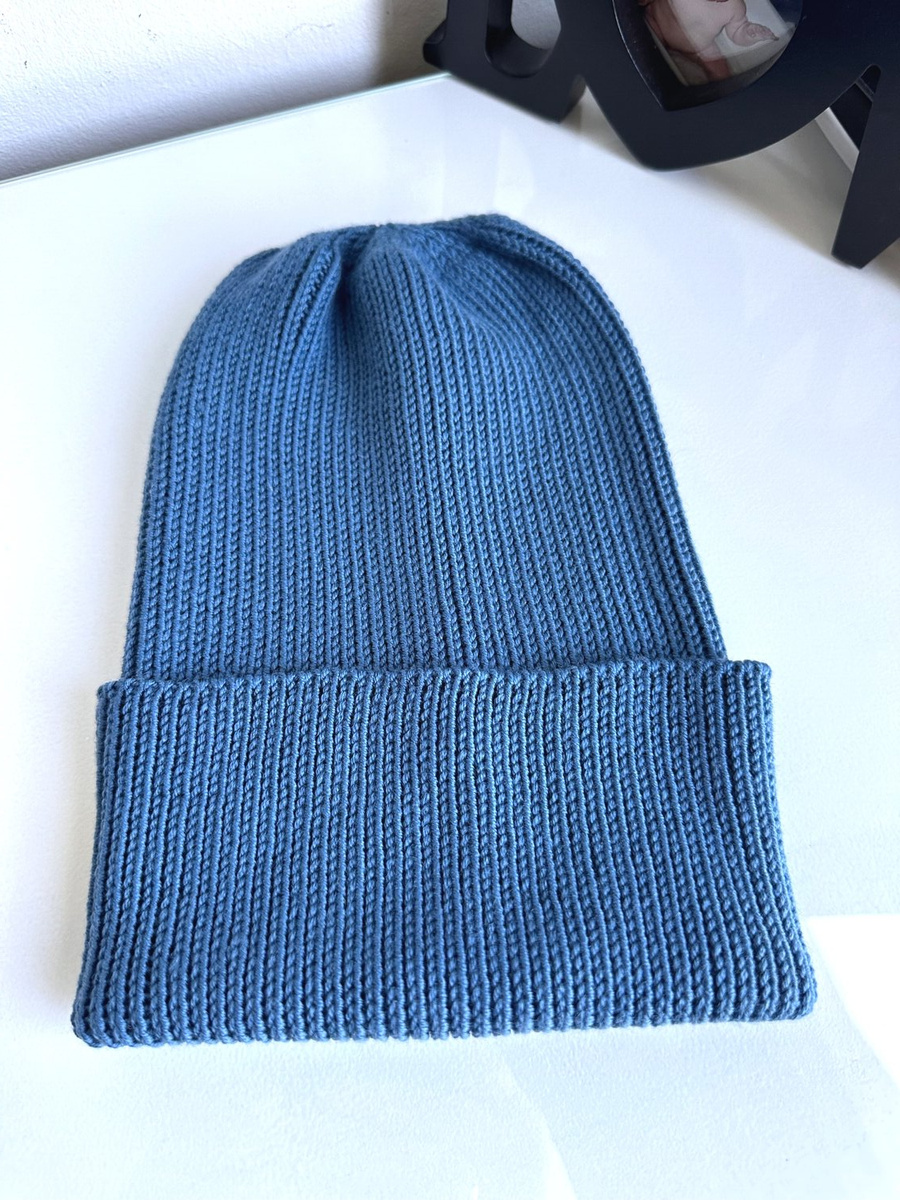 Beanie czapka z wełny merino VARELLA 100% Baby Merino 42 Petrol
