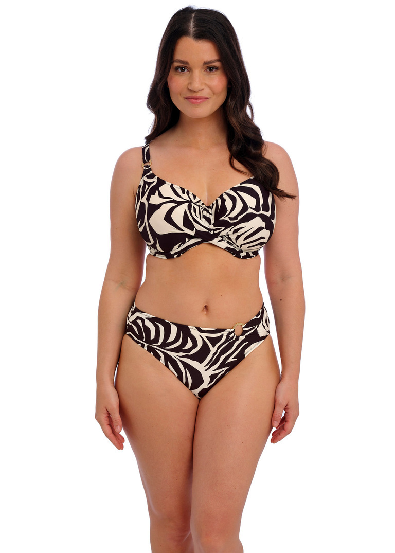 Figi kąpielowe Fantasie ARUBA NIGHTS FS505372LAC Mid Rise Bikini Brief Black & Cream