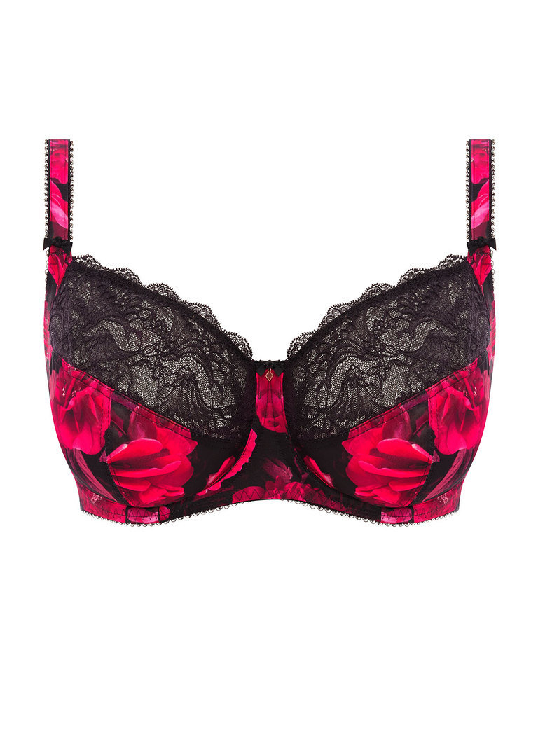 KOMPLET - Zestaw bielizny Fantasie LUCIA FL101501NOR 32E + FL101580NOR XL Uw Side Support Bra Noir + szorty