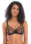 KOMPLET - Freya SNAPSHOT AA400921NOR Uw High Apex Plunge Bra Noir + stringi (28DD, 30FF)