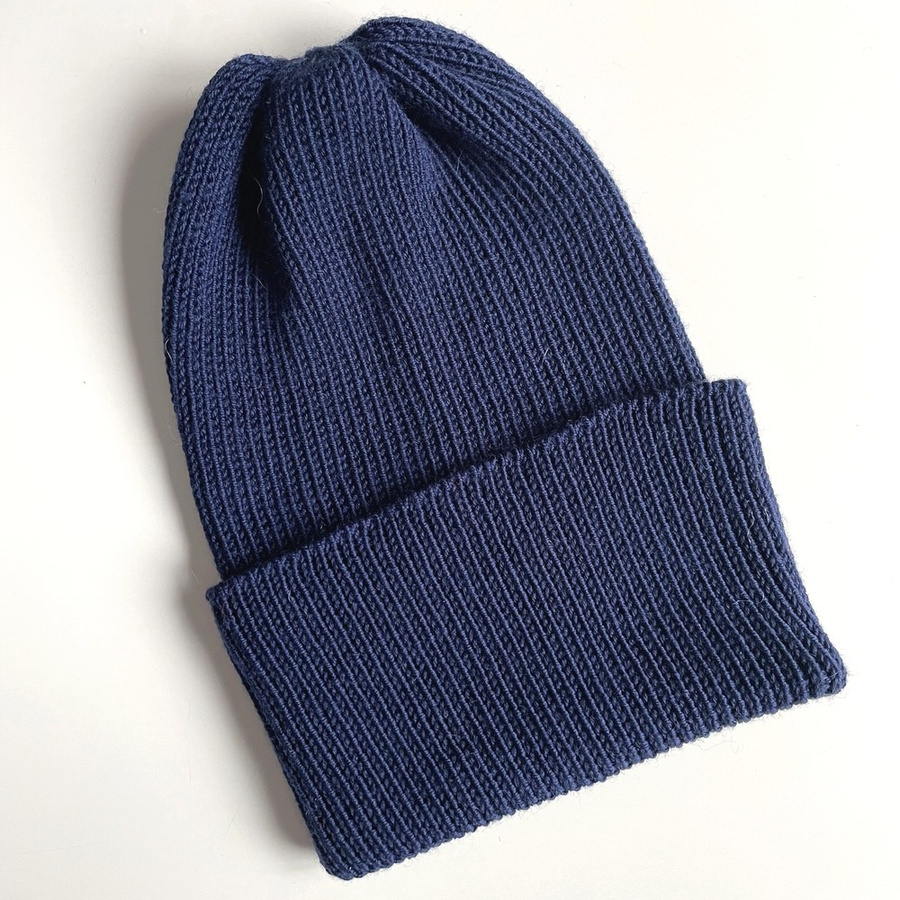 Beanie czapka z wełny merino VARELLA 100% Baby Merino 13 Granatowy