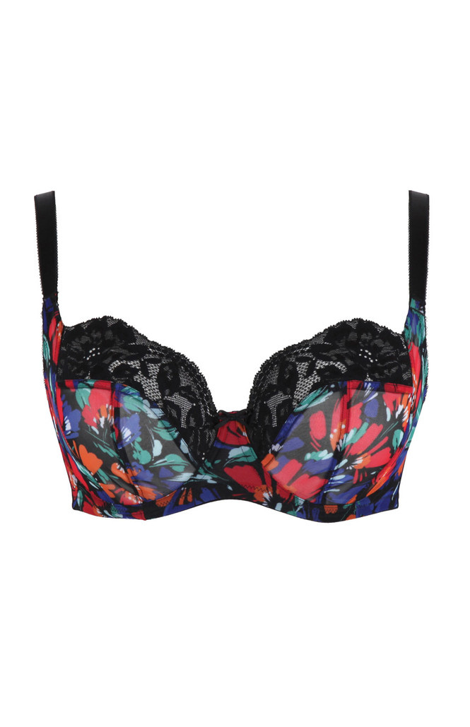 Biustonosz Panache NINA 10941 Balcony Bra Black Leopard