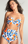 Wysokie figi kąpielowe Panache Swim SICILY SW1845 High Waist Belted Bikini Bottoms Sicily Print