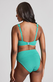 Figi kąpielowe Panache Swim GINGHAM SW1729 Midi Gathered Bikini Bottoms Green Gingham