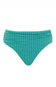 Figi kąpielowe Panache Swim GINGHAM SW1729 Midi Gathered Bikini Bottoms Green Gingham