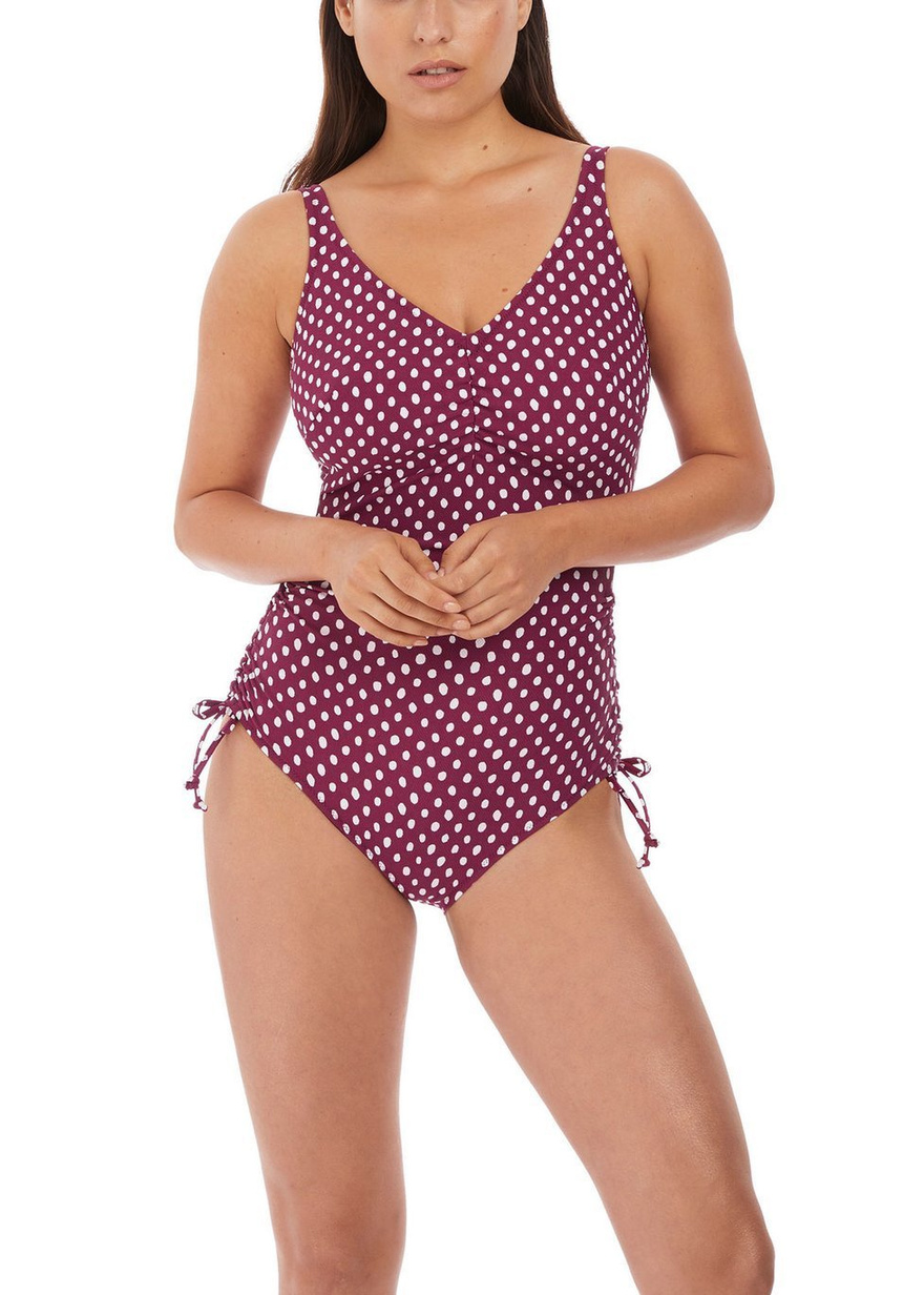 Strój kąpielowy Fantasie SANTA MONICA FS6729GAT Uw V-neck Suit With Adj Leg Garnet