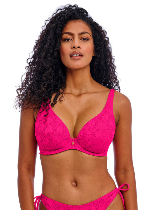 Biustonosz kąpielowy Freya Swim NOMAD NIGHTS AS205413FUA Uw High Apex Bikini Top Fuchsia