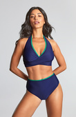 Biustonosz kąpielowy Panache Swim RIC RAC SW1954 Sofia Halter Neck Bikini Top Ric Rac Navy