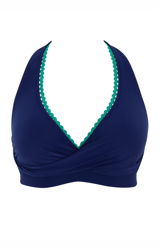 Biustonosz kąpielowy Panache Swim RIC RAC SW1954 Sofia Halter Neck Bikini Top Ric Rac Navy