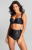 Wysokie figi kąpielowe Panache Swim OBSIDIAN/BLACK SW1845A High Waist Belted Bikini Bottoms Black